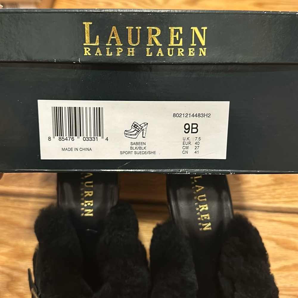 Ralph Lauren Sabeen Black Boots